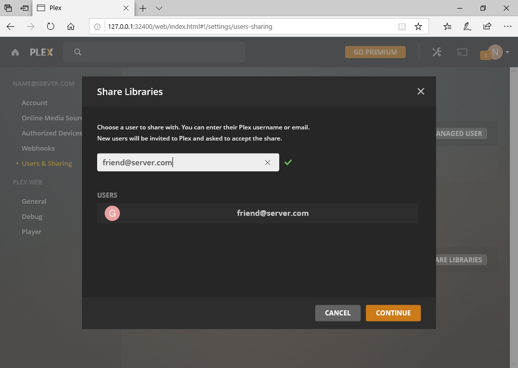 set up plex media server android