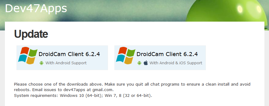 Droidcam best sale 64 bit